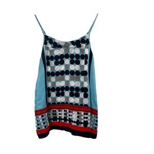 Cabi Spot On Camisole Tank 100% Silk Polka Dot Blue #308 Womens Size XS Classic